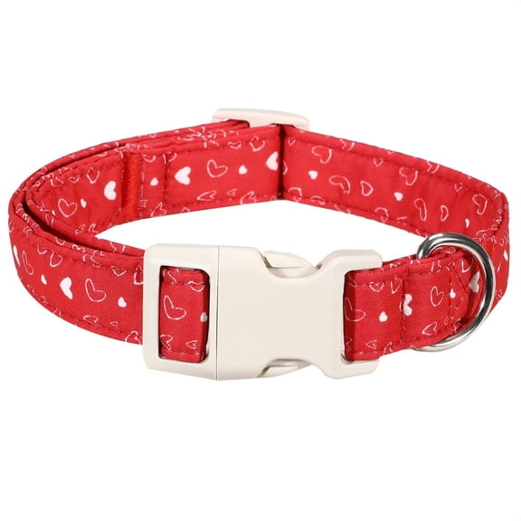 Valentines Dog Collar,Valentines Cat Collar,Valentine Day Heart Pet Collar Adjustable Dog Pussy Collar Cute Love Designs Collar Gift Pet Accessory Fashion Collar For Holiday Photo(Red L)