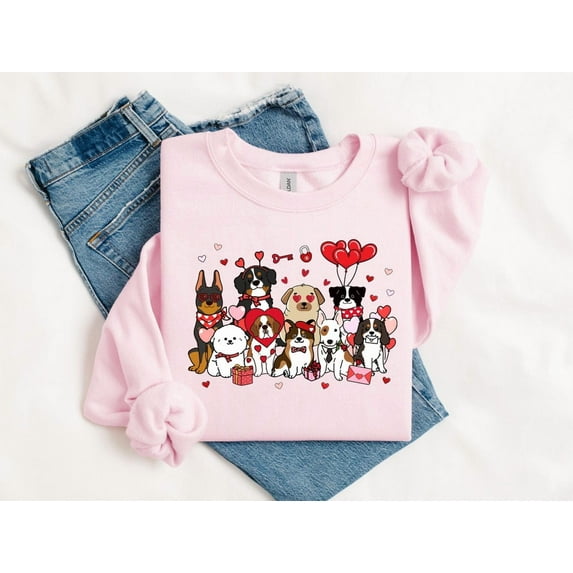 Valentines Dog Dog Owner Valentines Gift Dog Valentines Sweater Valentines Day Loving Dog Sweatshirt Valentines Day Gift Dog Tee