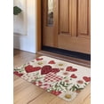thumbnail image 1 of Valentines Door Mat&nbsp;Indoor Outdoor Entrance,Non Slip Small Rug for Kitchen Bathroom Entryway Rug,Botanical Spring Daisy Love Heart Vintage Washable Doormat Floor Mat for Office 16x24 Inch, 1 of 8