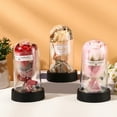 thumbnail image 1 of Valentines Flowers Gifts for Her Forever Rose Flowers for Women Mom Wife Rose Flower Forever Eternal Crystal Flower Light Up in Glass Dome,Christmas Birthday Gift For Girlfriend, 1 of 7