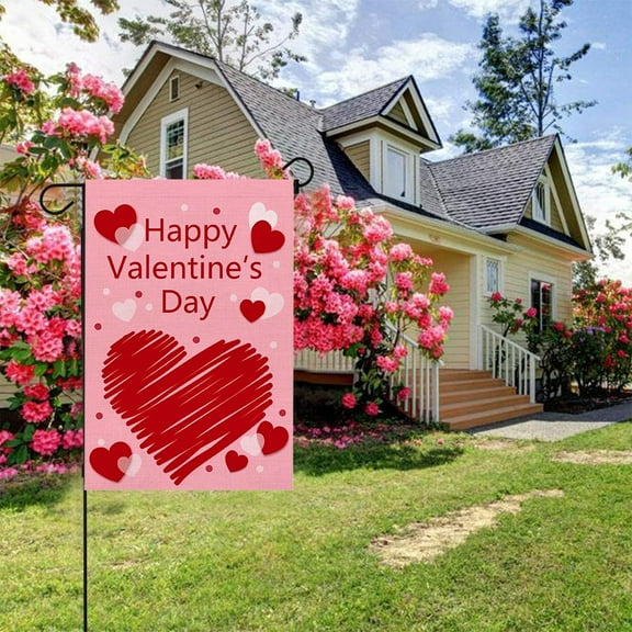 Valentines Garden Flag Double Sided 12 X 18 In Valentines Day Decorations For Garden Valentines Day Party Supplies