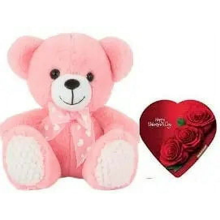 New Happy Valentine's Day Decoration Chocolate Heart Bear Pink