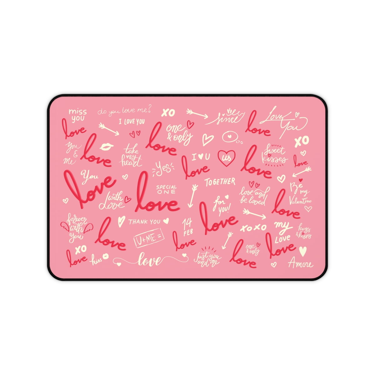Valentines Gifts for Female Friend | Pink Desk Matt for Desktop | Extra Large Gaming Mouse Pad Gift for Him | Pink Mousepad Gifts for Women | 12x18 in
