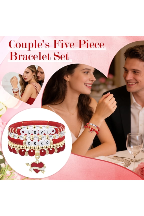 Valentines Gifts For Her - Love Heart Bracelets For Girlfriend, Lover, Best Friends, Wife, Women