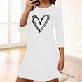 thumbnail image 1 of Valentines Gifts Women's Cotton Nightgowns Oversized Hearts Print 3/4 Sleeve Pajamas Dress Summer Casual Solid Plus Size Comfy Soft Nightshirts Sleepwear Short Sleeve Loungewear Night Gown, 1 of 7