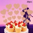 thumbnail image 1 of Valentines Glitter Paper Heart Flag Cake Topper Party Cake Decoration Picks 20 Pack 4.6x4.3x0.2 inch, 1 of 5