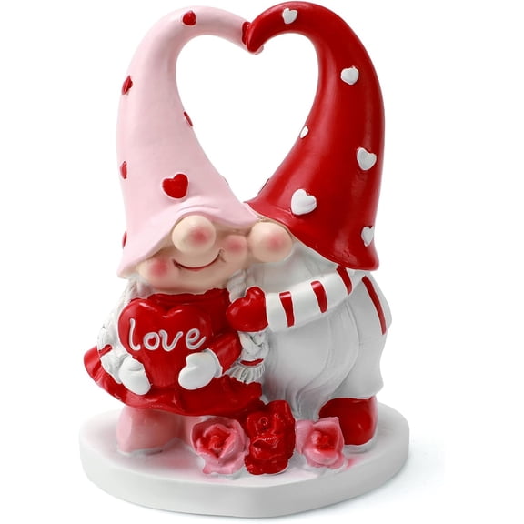 Valentines Gnomes Decor - Valentine Gnome Figurines Decorations for Home Table Ornaments Sweet Valentines Gifts for Him Her