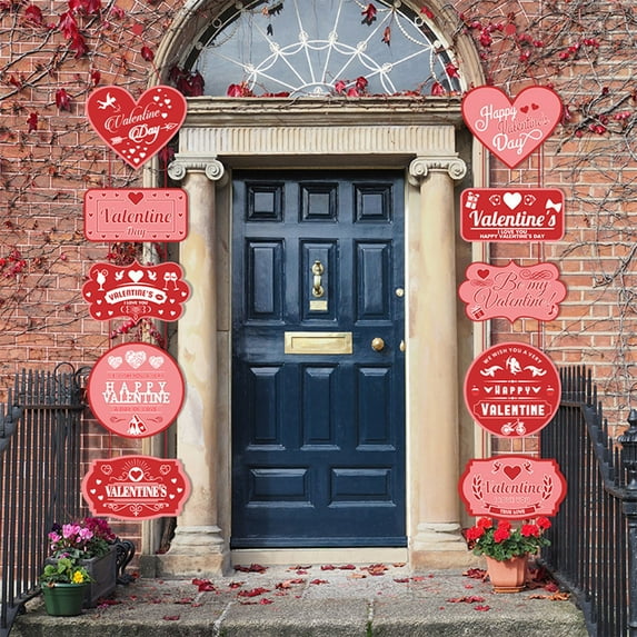 Valentines Hanging Swirls, Pink Conversation Heart Door Banner,Happy Valentines Day Banner for Outside ,Valentines Day Door Banner for Valentines Day Decorations ,Valentines Door Decorations