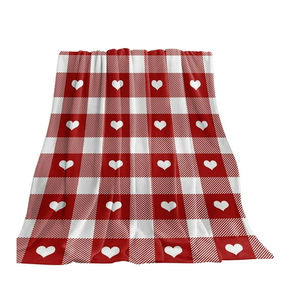 Valentines Heart Blanket Soft Flannel Lightweight Valentine Hearts Throw Blanket Cozy Warm Blankets All Seasons Living Room Decor for Kids Adults Use On Sofa Couch Bed Office 29.53x39.37 inch