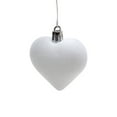 thumbnail image 1 of Valentines Heart Hanging Ball Ornaments for Tree, Artificial Velvet Fabric Decorations, White Decorative Baubles for Wedding Anniversary Party, 2.4in, 1 of 8