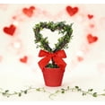 thumbnail image 1 of Valentines Heart Topiary, Hollow-out Heart 8" Boxwood Topiary Artificial with Pot, Valentines Day Decorations, Mini Fake Greenery for Indoor Outdoor Home Porch Office Tabletop Centerpiece Decorations, 1 of 8