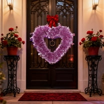 Valentines Heart Wreaths with Light Valentines Day Heart Wreath Valentine's Day Hanging Decorations Hanging Valentines Day Decor