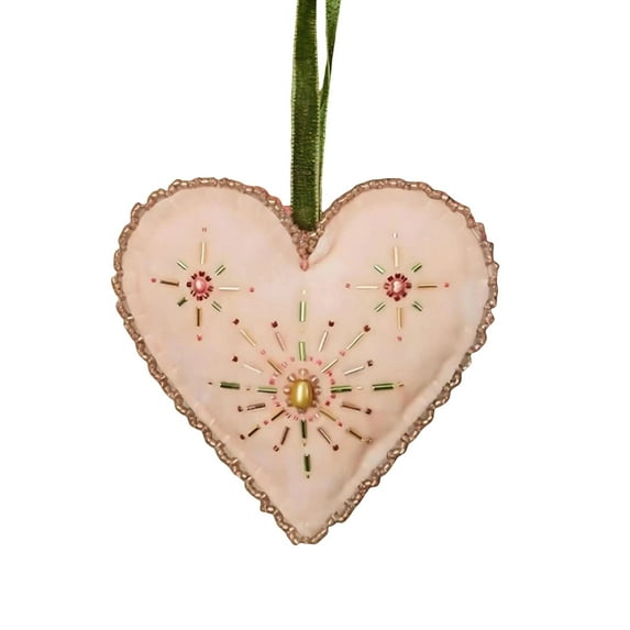 Valentines Hearts Ornaments, Acrylic Imitation Fabric Heart Shape Hanging,for Valentines Tree,Anniversary Wedding,Party DIY Crafts Pink