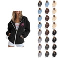 thumbnail image 1 of Valentines Hoodies for Women 2025 Y2K Graphic Hoodie Zip Up Hoodie with Pockets Hooded Sweatshirt Women Jacket, 1 of 5
