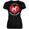 thumbnail image 1 of Valentines I Love My Airedale Terrier Black Juniors Soft T-Shirt - 2X-Large, 1 of 1