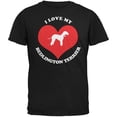 thumbnail image 1 of Valentines I Love My Bedlington Terrier Black Adult T-Shirt - Large, 1 of 1