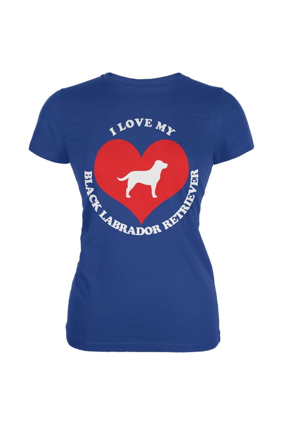 Valentines I Love My Black Lab Royal Juniors Soft T-Shirt