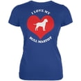 thumbnail image 1 of Valentines I Love My Bull Mastiff Royal Juniors Soft T-Shirt - 2X-Large, 1 of 1