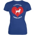 thumbnail image 1 of Valentines I Love My Chihuahua Royal Juniors Soft T-Shirt, 1 of 1