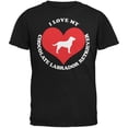 thumbnail image 1 of Valentines I Love My Chocolate Lab Black Adult T-Shirt - X-Large, 1 of 1