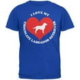 thumbnail image 1 of Valentines I Love My Chocolate Lab Royal Adult T-Shirt - Small, 1 of 1