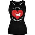 thumbnail image 1 of Valentines I Love My Dandie Dinmont Black Juniors Soft Tank Top, 1 of 1