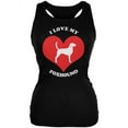 thumbnail image 1 of Valentines I Love My Foxhound Black Juniors Soft Tank Top, 1 of 1