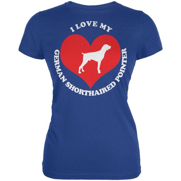 Valentines I Love My German Shorthaired Pointer Royal Juniors Soft T-Shirt - 2X-Large
