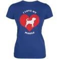 thumbnail image 1 of Valentines I Love My Puggle Royal Juniors Soft T-Shirt - 2X-Large, 1 of 1