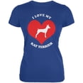 thumbnail image 1 of Valentines I Love My Rat Terrier Royal Juniors Soft T-Shirt, 1 of 1