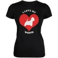 thumbnail image 1 of Valentines I Love My Westie Black Juniors Soft T-Shirt, 1 of 1