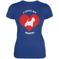 thumbnail image 1 of Valentines I Love My Westie Royal Juniors Soft T-Shirt, 1 of 1
