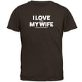 thumbnail image 1 of Valentines I Love My Wife Video Games Brown Adult T-Shirt - X-Large, 1 of 1