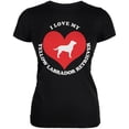 thumbnail image 1 of Valentines I Love My Yellow Lab Black Juniors Soft T-Shirt, 1 of 1