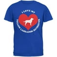 thumbnail image 1 of Valentines I Love My Yellow Lab Royal Adult T-Shirt, 1 of 1