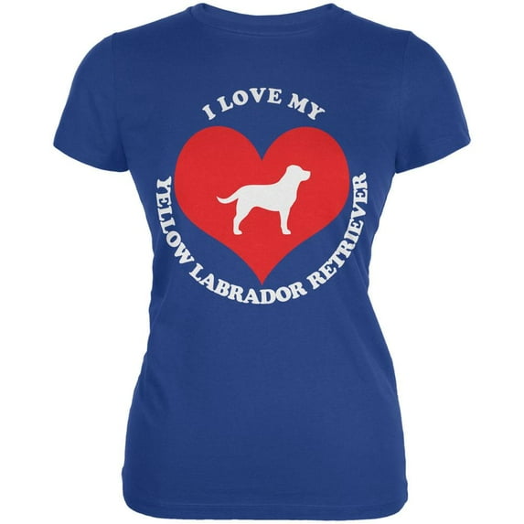 Valentines I Love My Yellow Lab Royal Juniors Soft T-Shirt
