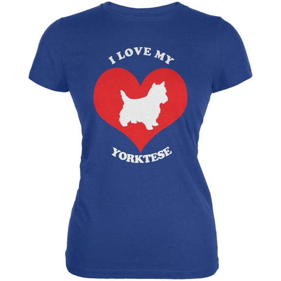 Valentines I Love My Yorktese Royal Juniors Soft T-Shirt