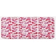 thumbnail image 1 of Valentines Kitchen Mat, Doodle Hand Drawns Love and Affection with Many Patterns, Plush Decorative Kitchen Mat with Non Slip Backing, 47" X 19", Pink Ruby Dried Rose, by Ambesonne, 1 of 1