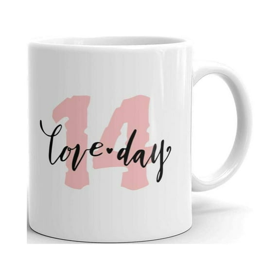 Valentines Love Day Lettering Coffee Tea Ceramic Mug Office Work Cup Gift 15 oz