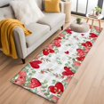 thumbnail image 1 of Valentines Love Heart 2'x6' Runner Rugs for Hallway Kitchen Bedside Non Slip, Eucalyptus Red Love Heart Grey Plaid Entryway Rug Runners with Rubber Backing, Long Carpet Runner for Laundry Room, 1 of 8