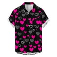 thumbnail image 1 of Valentines Love Heart Shirt for Men Casual Short Sleeve Holiday Outfit for Beach Vacation Date, 1 of 5