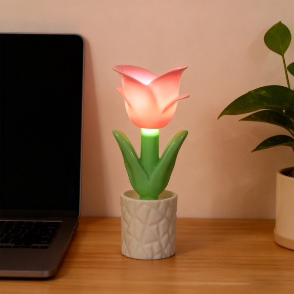Valentines Office Decor Night-Lights, Rose Flower Night Lamp for Bedroom Led Night Lamp, Valentine’S Day Gift Decoration Light, Decoration Light Romantic Decorations