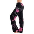 thumbnail image 1 of Valentines Pajamas Pant for Women Heart Graphic Print Pjs Drawstring Jogger Wide Leg Athletic Pants, 1 of 6