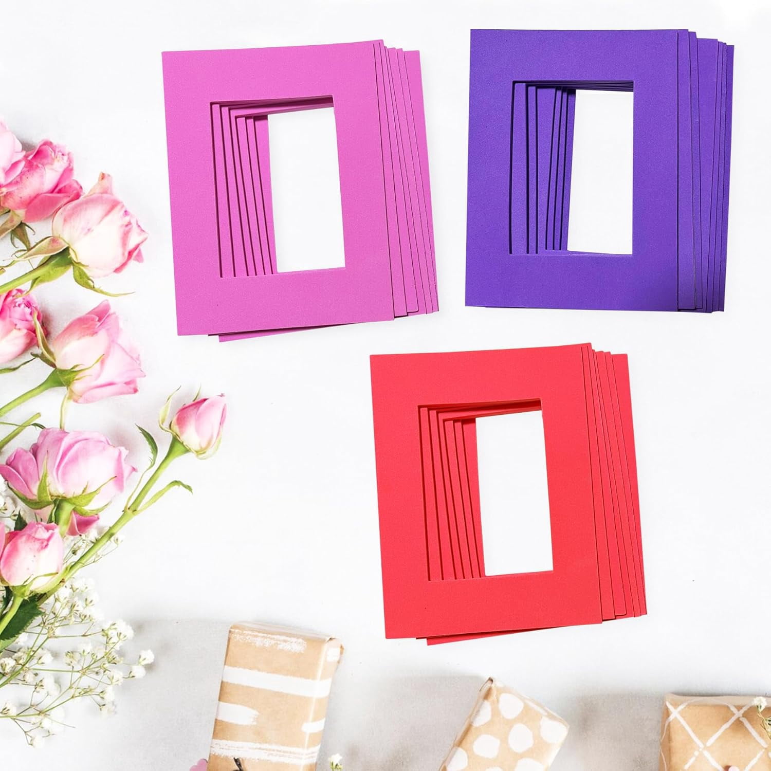 Valentines Picture Frame Craft Kits DIY Foam Valentine's Day Craft Kits with Heart Stickers for Valentine Activity Gift Exchange Art Project Supplies