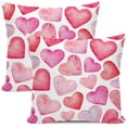 thumbnail image 1 of Valentines Pillow Covers 20x20 Inch Set of 2,Pink Red Love Heart Throw Pillows Case,Valentine''s Day Mother''s Day Anniversary Decorative Cushion Covers Farmhouse Outdoor Decor for Home Sofa Bed, 1 of 6