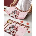 thumbnail image 1 of Valentines Placemats Gnome Heart Red Roses Valentines Day Place Mats for Dining Room Love Stripes Washable Table Mats for Kitchen Dining Decorations Set of 6, 1 of 6