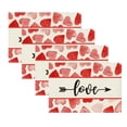 thumbnail image 1 of Valentines Placemats Set of 4 Valentines Day Decorations 12x18 Inch Love Hearts Table Mats Seasonal Anniversary Holiday Table Mats for Party Kitchen Dining Decoration Valentines Table Decorations, 1 of 6