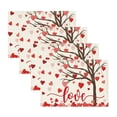 thumbnail image 1 of Valentines Placemats Set of 4 Valentines Day Decorations 12x18 Inch Love Hearts Table Mats Seasonal Anniversary Holiday Table Mats for Party Kitchen Dining Decoration Valentines Table Decorations, 1 of 6