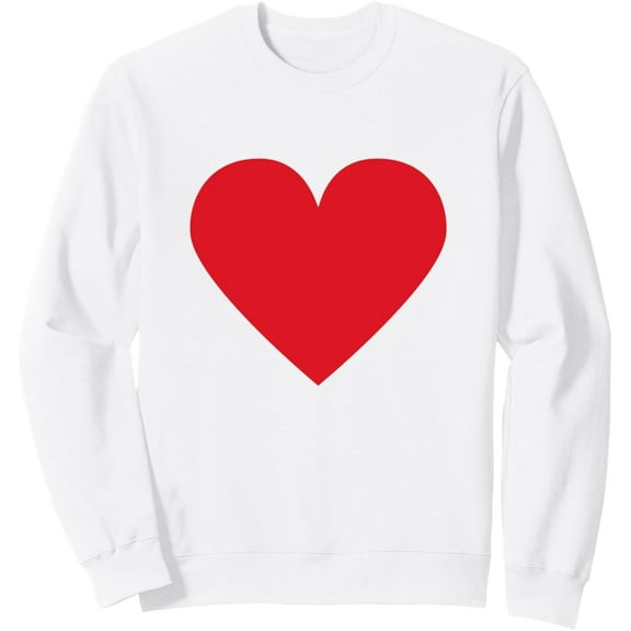 Valentines Red Heart Mens Sweatshirt Long Sleeve