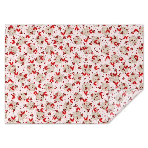 Valentines with Red Love Heart Table Cloth,Wrinkle Resistant Table Cover with Polyester,Waterproof Reusable Tableclothes for Easter Birthday Picnic Wedding (Rectangle,60x84inch)